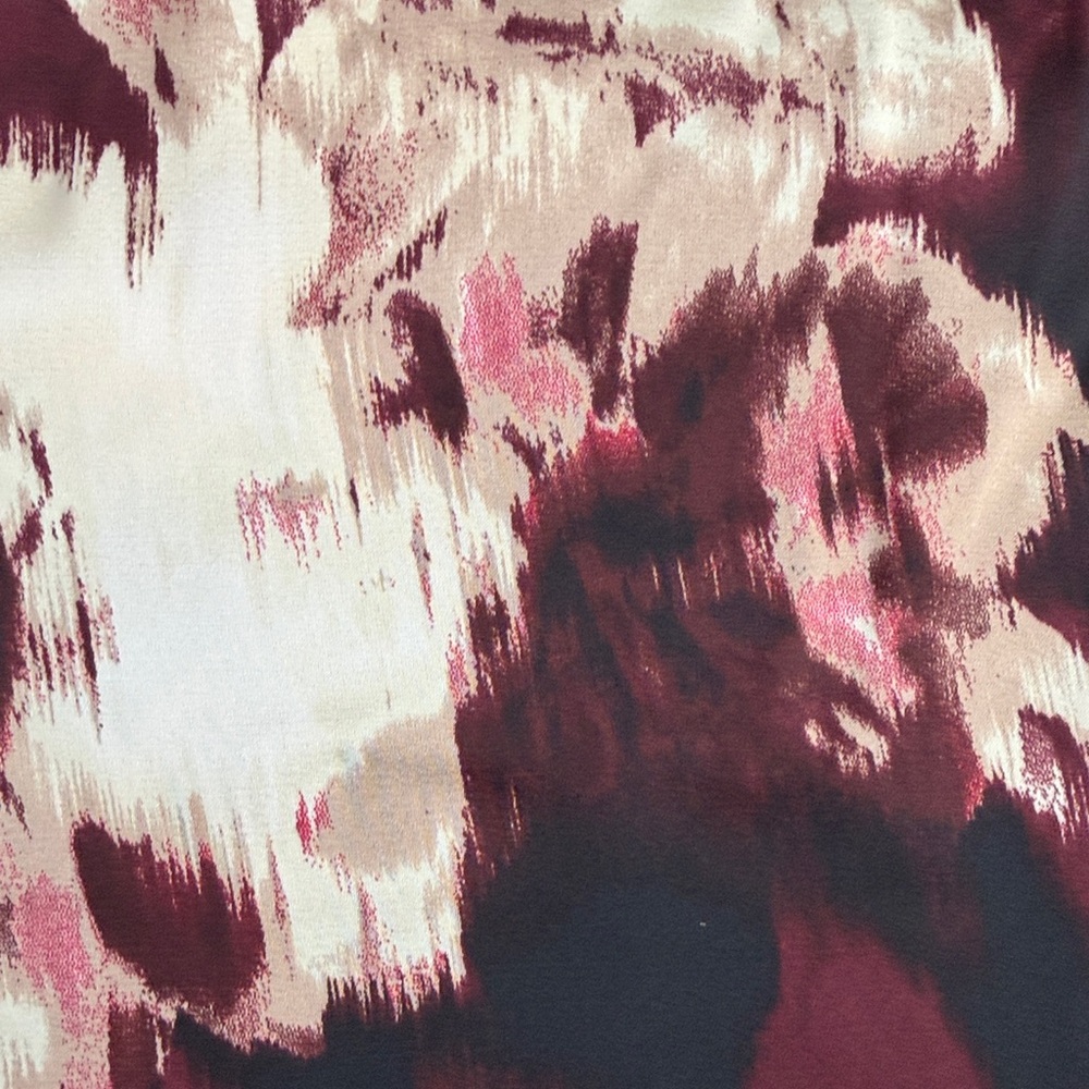 Rafaella Burgundy and Cream Patterned Long sleeve Blouse - Picture 10 of 11